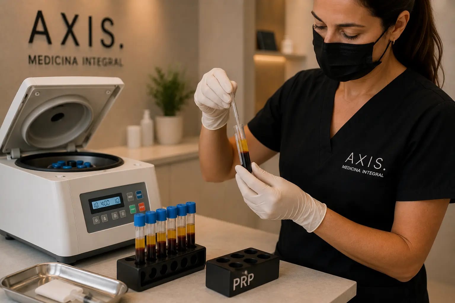 Procesamiento de plasma rico en plaquetas en AXIS